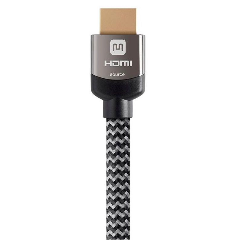 Monoprice HDMI Cable - 30 Feet - Gray | High Speed, Active Chipset, 4K@60Hz, 18Gbps, HDR, 28AWG, YUV, 4:4:4, CL3 - Luxe Series