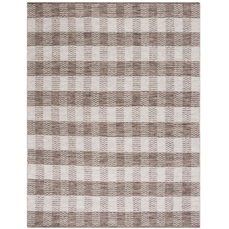 Kilim KLM351 Hand Woven Area Rug - Light Grey/Brown - 8'x10' - Safavieh