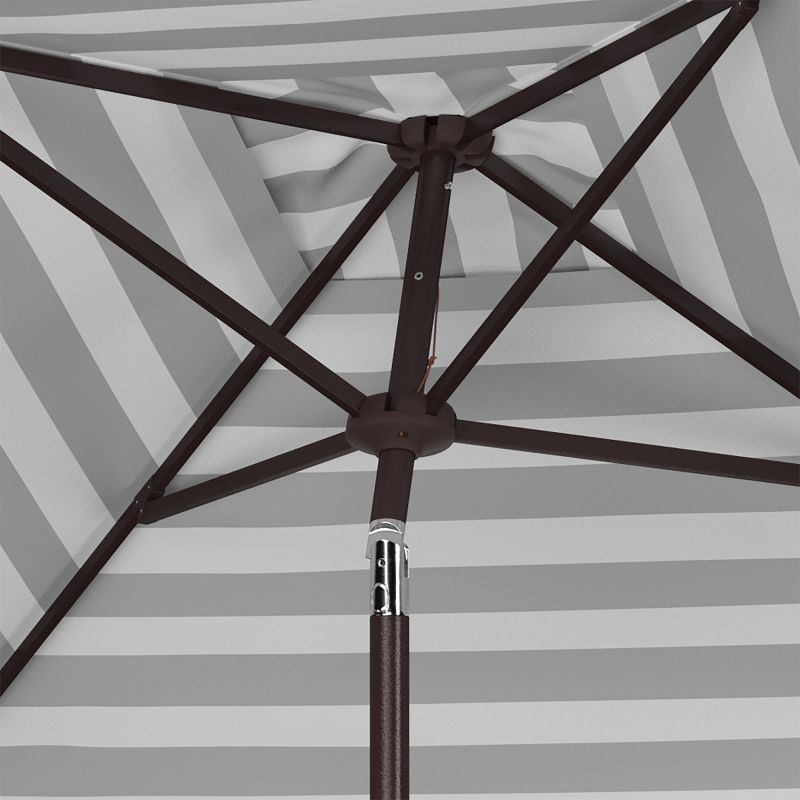 Elsa Fashion Line 7.5 Ft Square Umbrella - PAT8403 - Black/White - Safavieh