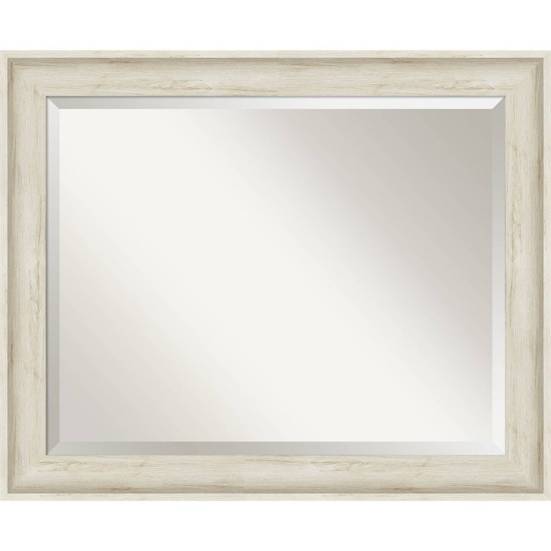 33" x 27" Regal Framed Bathroom Vanity Wall Mirror Birch Cream - Amanti Art: Beveled, Polystyrene Frame, Wall Mount