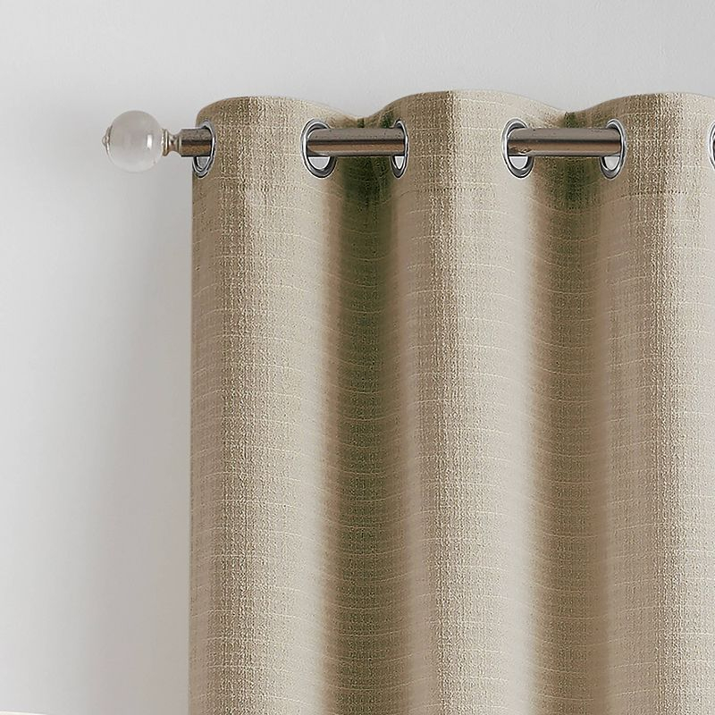 84"x37"Martha Stewart 2pk Sutter 84" Dark Lined Curtain Panel Sand