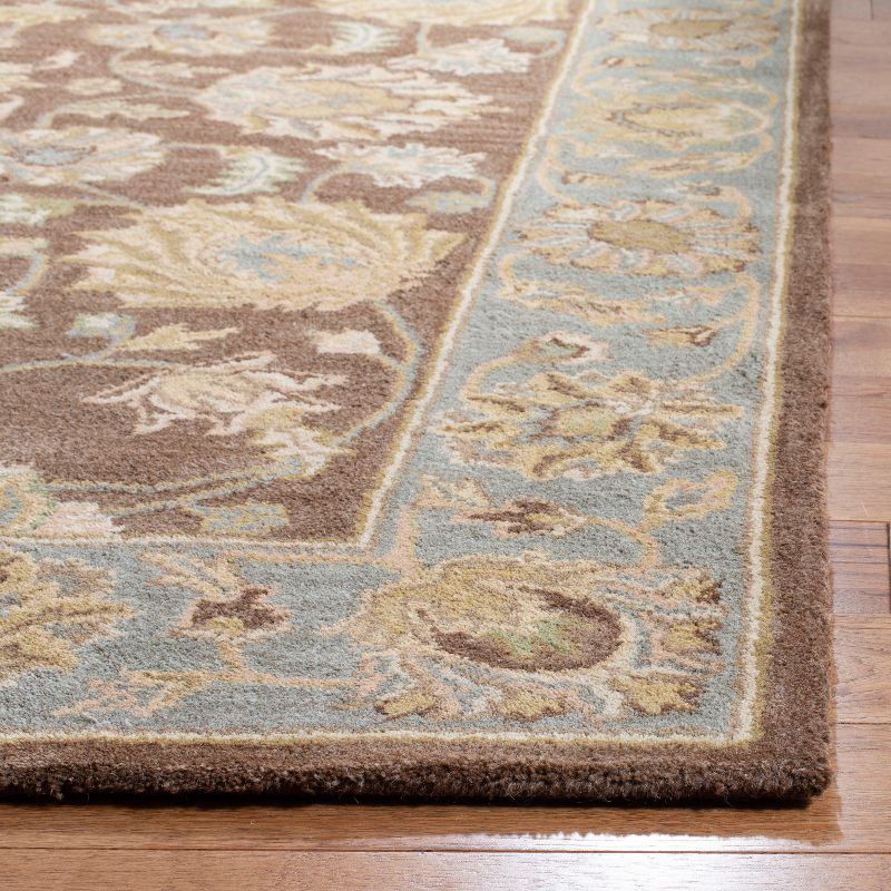 Heritage HG343 Handmade Runner Rug - 2'3"x8' - Brown/Blue - Safavieh