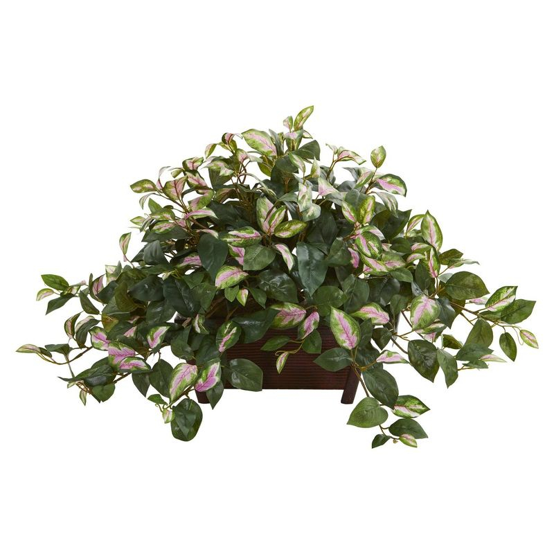 Nearly Natural Hoya 16-in Artificial Plant in Decorative Planter