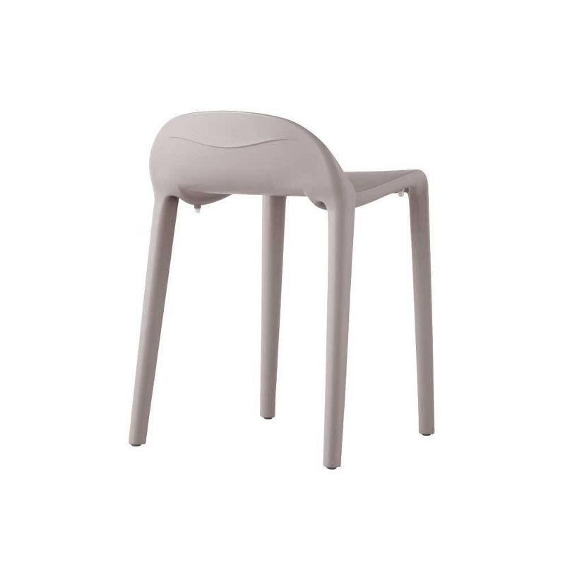2pc Joyous Short Stools - Gray - Lagoon: Resin, Contoured Seat, No Assembly, Patio Use