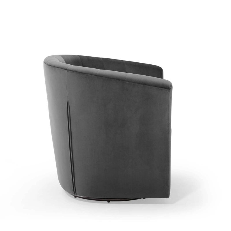 Prospect Tufted Performance Velvet Swivel Armchair Charcoal - Modway