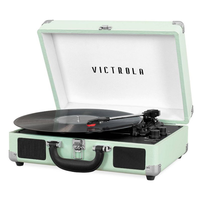 Victrola Journey 3-Speed Bluetooth Suitcase Record Player - Mint: Belt Drive Turntable