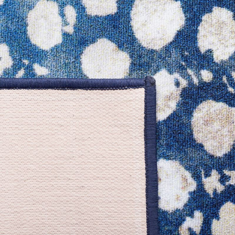 Journey JNY118 Power Loomed Machine Washable Slip Resistant Area Rug - Navy/Beige - 6'7"x6'7" - Safavieh