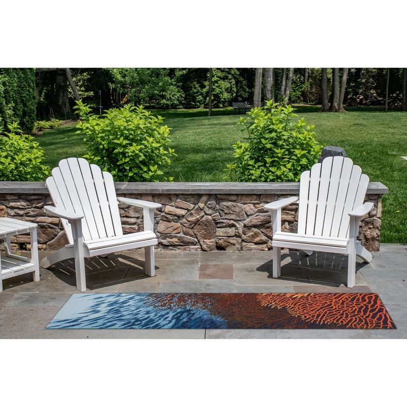 Liora Manne Marina Coral Indoor/Outdoor Rug Ocean 1'11" x 7'6"