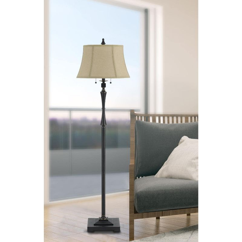 Cal Lighting 60W X 2 Madison Club Floor Lamp - Oil Rubbed Bronze