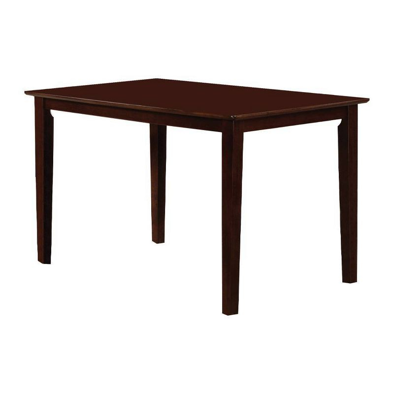 Samuel 47" Dining Set Espresso and Microfiber - Acme Furniture: Wood Frame, 4-Seat Capacity, 60-Day Warranty