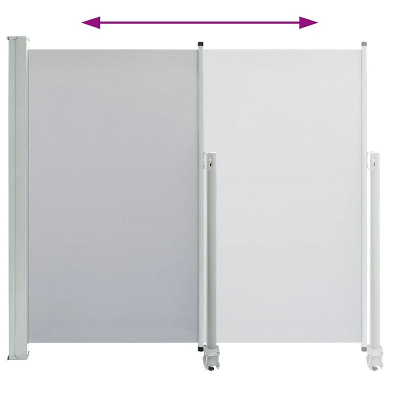 vidaXL Patio Retractable Side Awning 55.1"x118.1" Gray