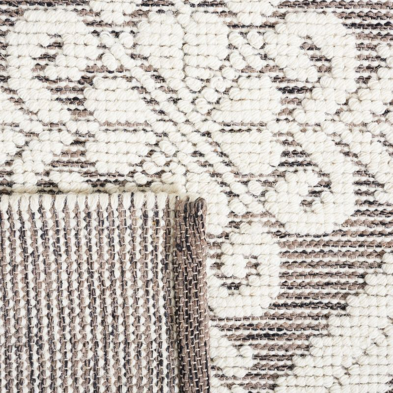 Vermont VRM306 Hand Woven Indoor Area Rug - Ivory/Brown - 9'x12' - Safavieh