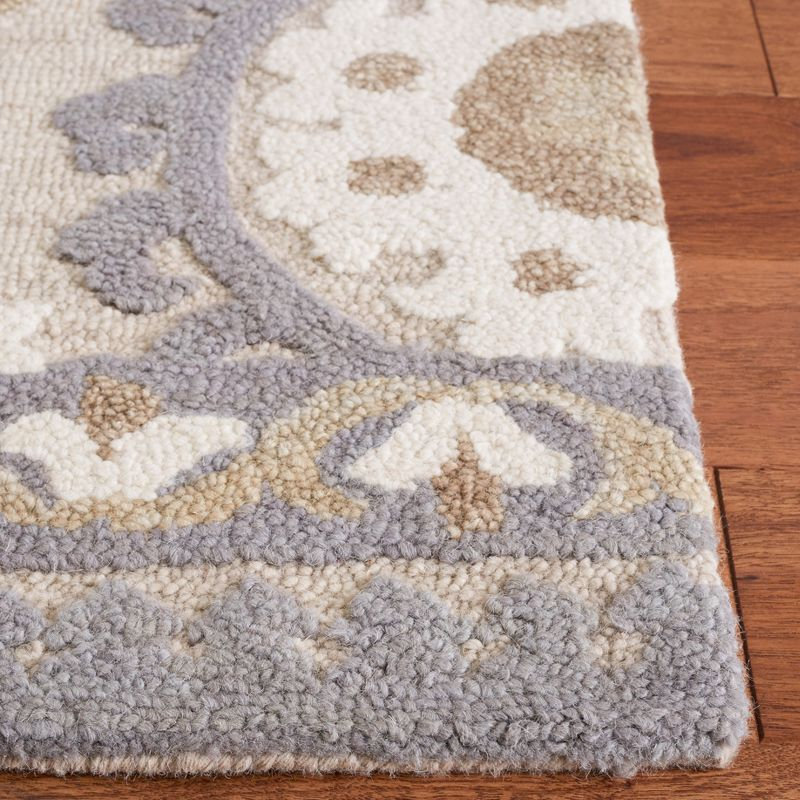 Blossom BLM375 Hand Tufted Area Rug - Grey/Beige - 3'x5' - Safavieh.