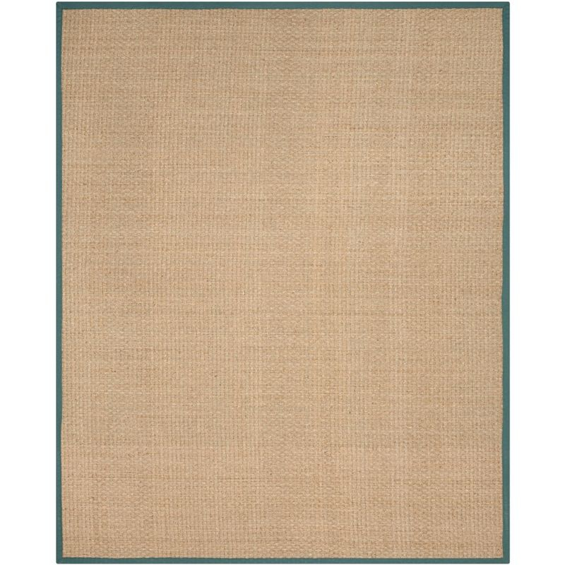 Natural Fiber NF114 Power Loomed Indoor Area Rug - Natural/Dusty Teal Blue - 9'x12' - Safavieh