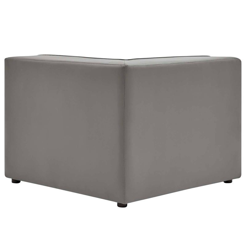 Mingle Vegan Leather Corner Chair Gray - Modway