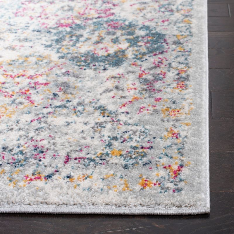 Madison MAD611 Power Loomed Indoor Runner Rug - Grey/Gold - 2'3"x10' - Safavieh