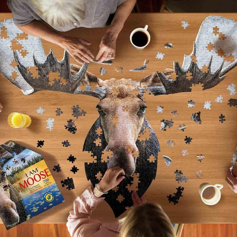 Madd Capp Games I AM Moose 700 Piece Animal Head-Shaped Jigsaw Puzzle
