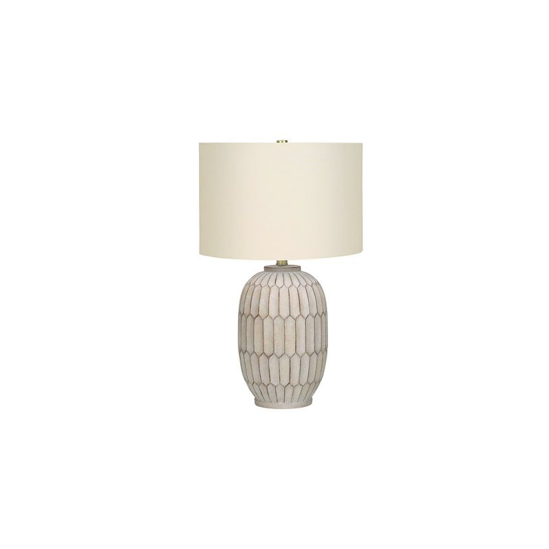 Monarch Specialties Lighting 24inchH Table Lamp Cream Resin Ivory / Cream Shade Transitional