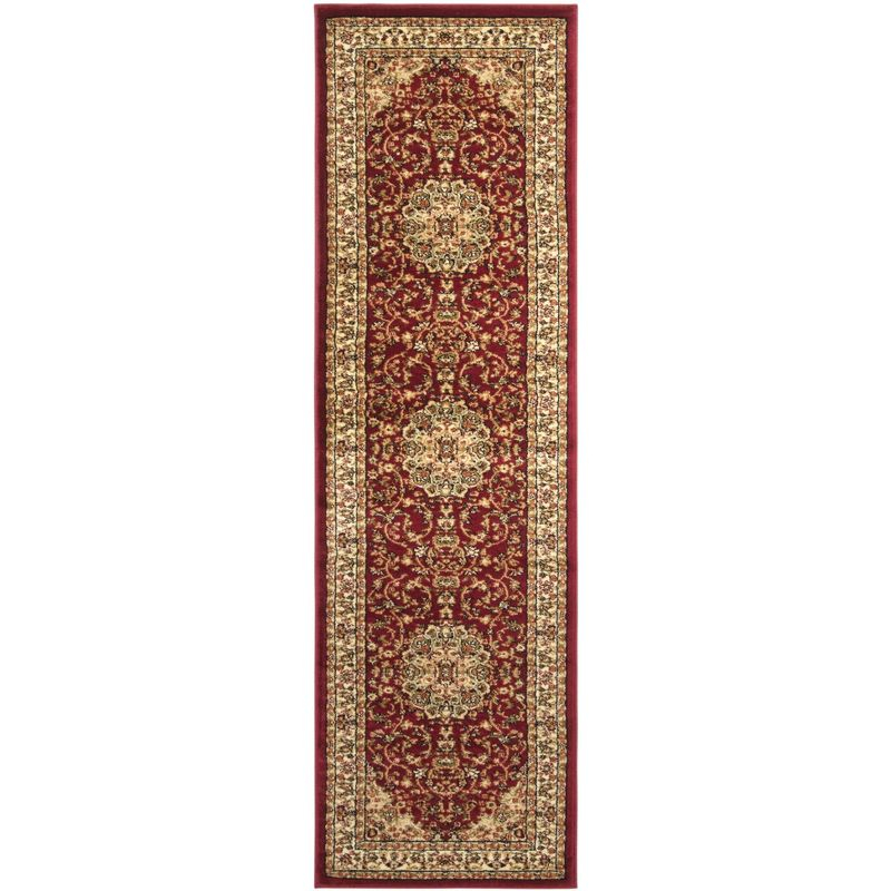Lyndhurst LNH222 Power Loomed Runner Rug - Red/Ivory - 2'3"x6' - Safavieh