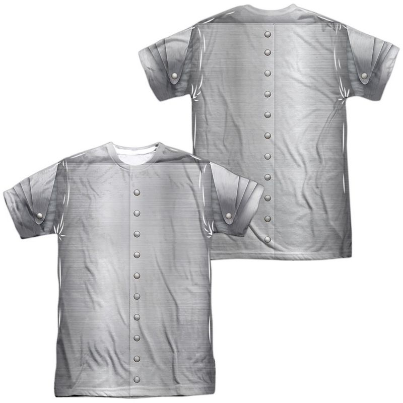 The Wizard of Oz Tin Man Front-Back Print Adult Sublimated Costume T-Shirt, Large