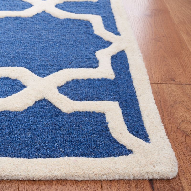 Cambridge CAM125 Tufted Indoor Accent Rug - Navy Blue/Ivory - 3'x5' - Safavieh