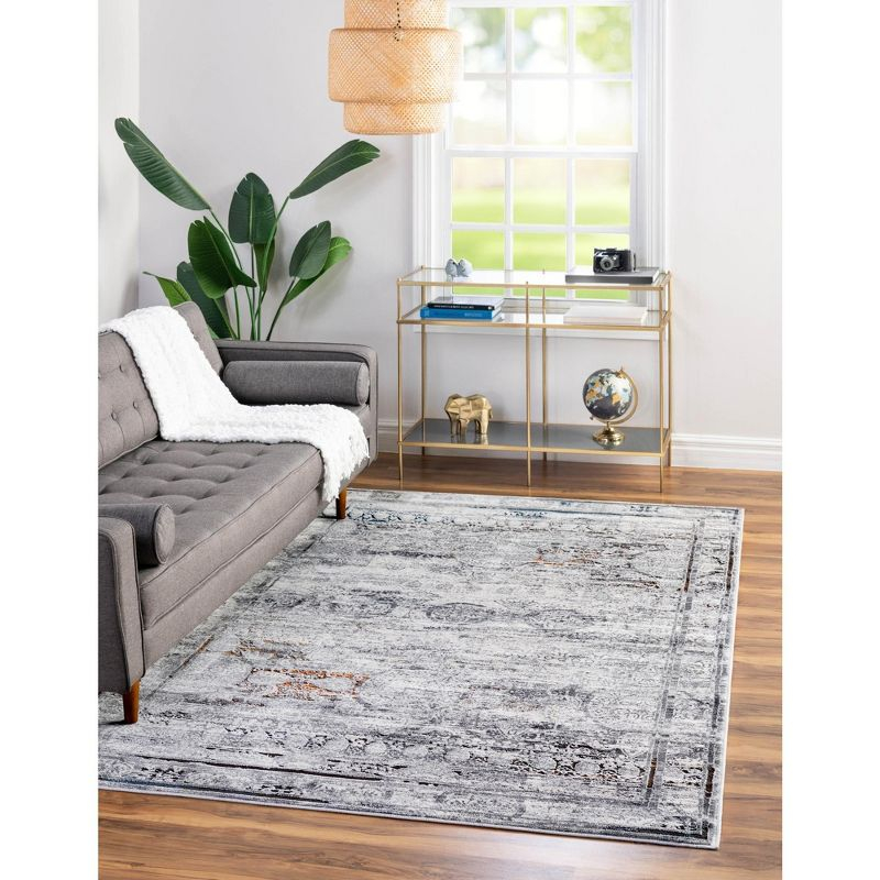 Unique Loom Finsbury Collection Area Rug - Charlotte (7'  x 10' Rectangle Multi/Gray)