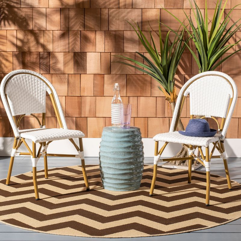 Salcha Side Chair (Set Of 2) - Indoor/Outdoor - FOX5210 - White - Safavieh