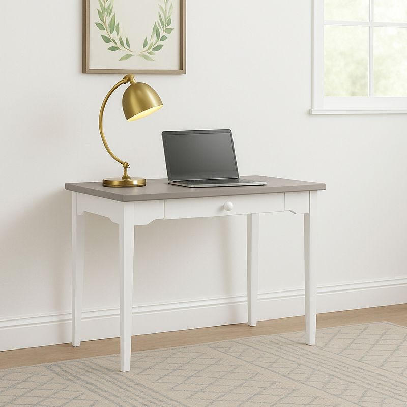 Hillsdale Furniture Clarion Wood Single Drawer Desk: Farmhouse Style, 75lb Capacity