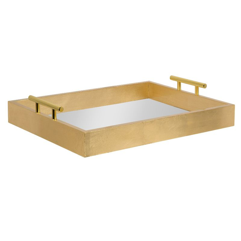 Kate and Laurel Lipton Tray, 16.5x12.25, Gold