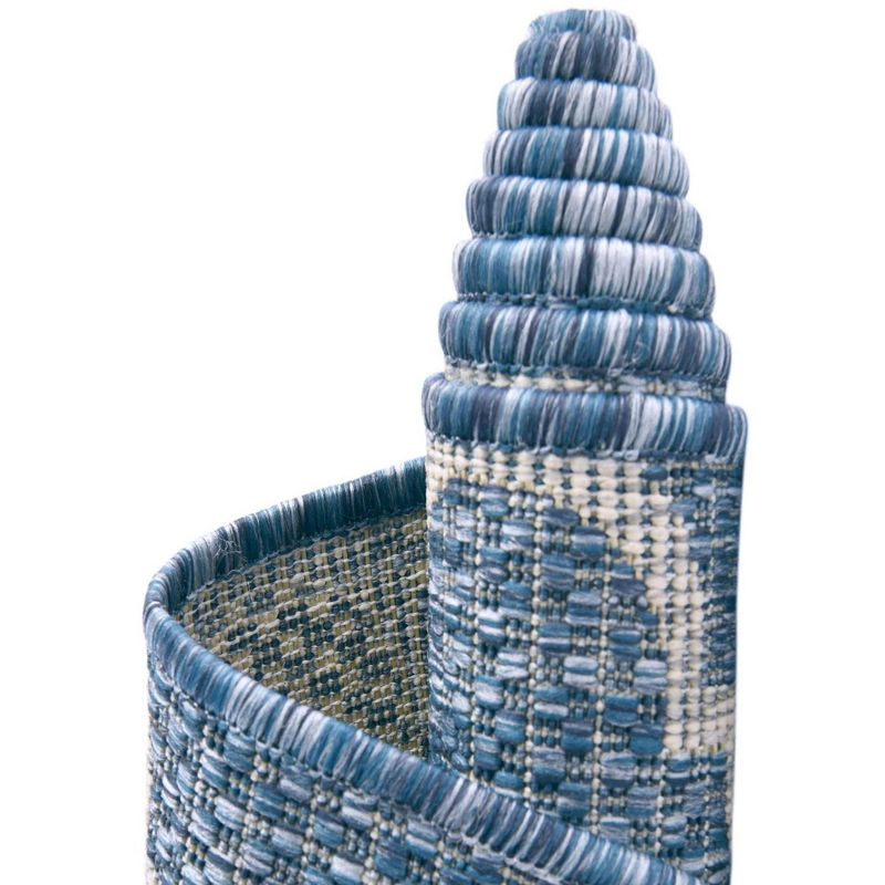 Unique Loom 8' 0 x 11' 4 Rectangle Indoor/Outdoor Trellis Navy Blue Area Rug