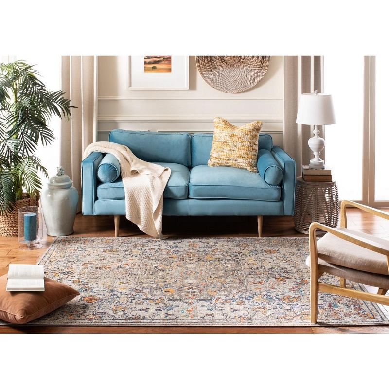 Madison MAD447 Power Loomed Indoor Area Rug - Grey/Light Blue - 5'3"x7'6" - Safavieh