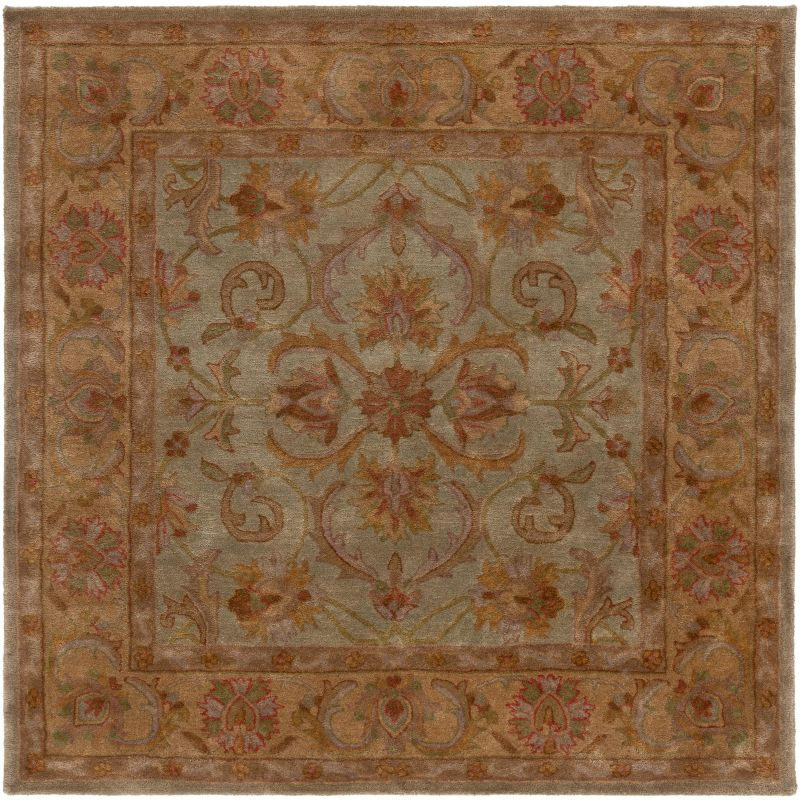 Heritage HG811 Hand Tufted Area Rug - Green/Gold - 6'x6' - Safavieh.