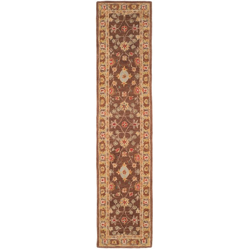 Anatolia AN562 Hand Tufted Indoor Runner Rug - Brown/Gold - 2'3"x14' - Safavieh
