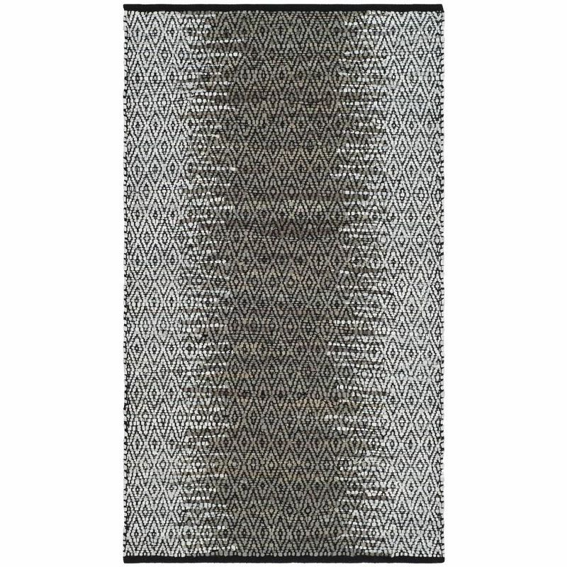 Vintage Leather VTL389 Hand Woven Indoor Accent Rug - Light Grey/Grey - 2'x3' - Safavieh.
