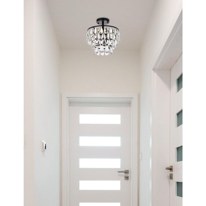 Elegant Lighting Mila 12 inch flush mount in black