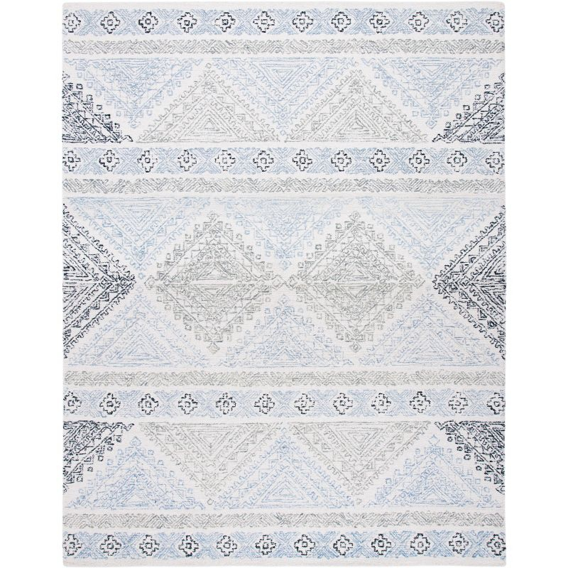 Micro-Loop MLP206 Hand Tufted Indoor Area Rug - Ivory/Grey - 8'x10' - Safavieh