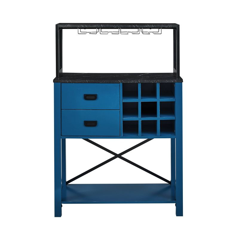 32" Buffet Bar Cabinet Blue - Home Essentials