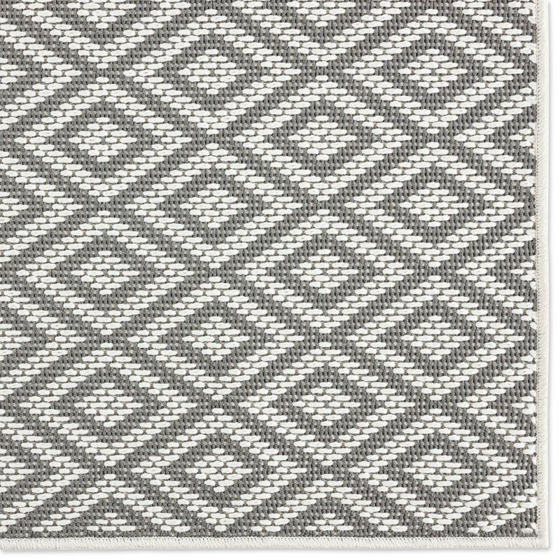 6'6" x 9'6" Tripoli Lydia Indoor/Outdoor Rug Gray/Cream - Home Dynamix
