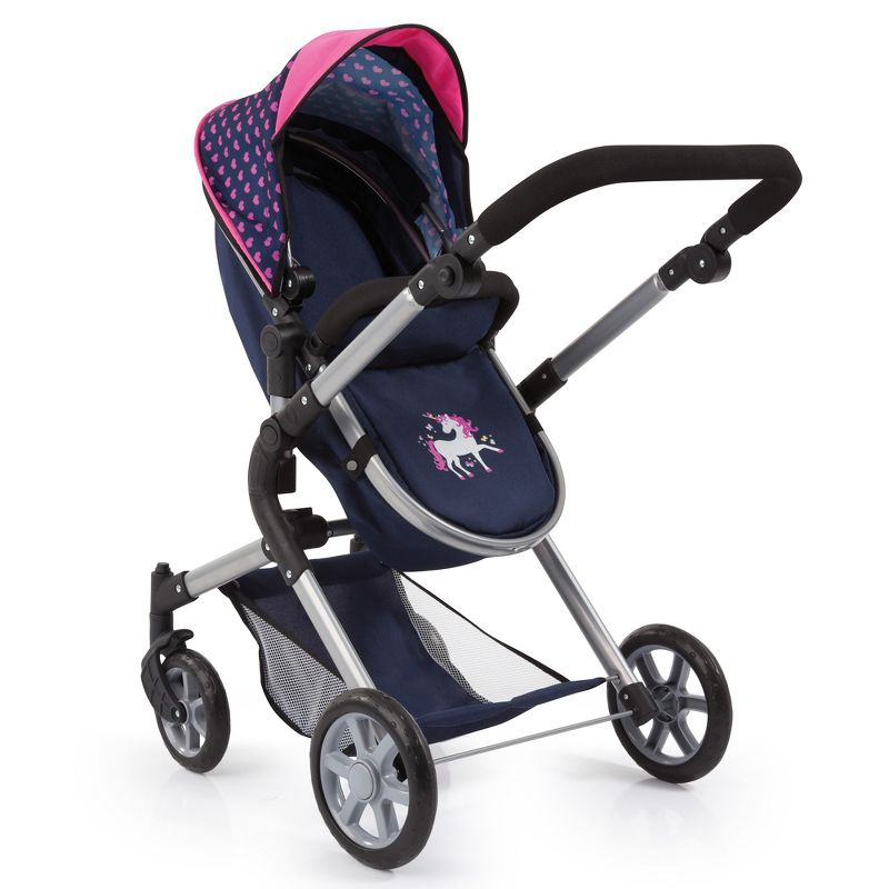 Bayer Design Dolls: Pram Neo City W/ Shoulder Bag, Blue, Pink