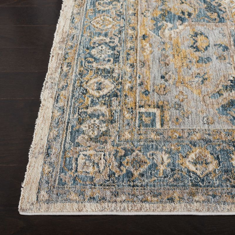 Valencia VAL568 Power Loomed Area Rug - Ivory/Blue - 5'x8' - Safavieh.