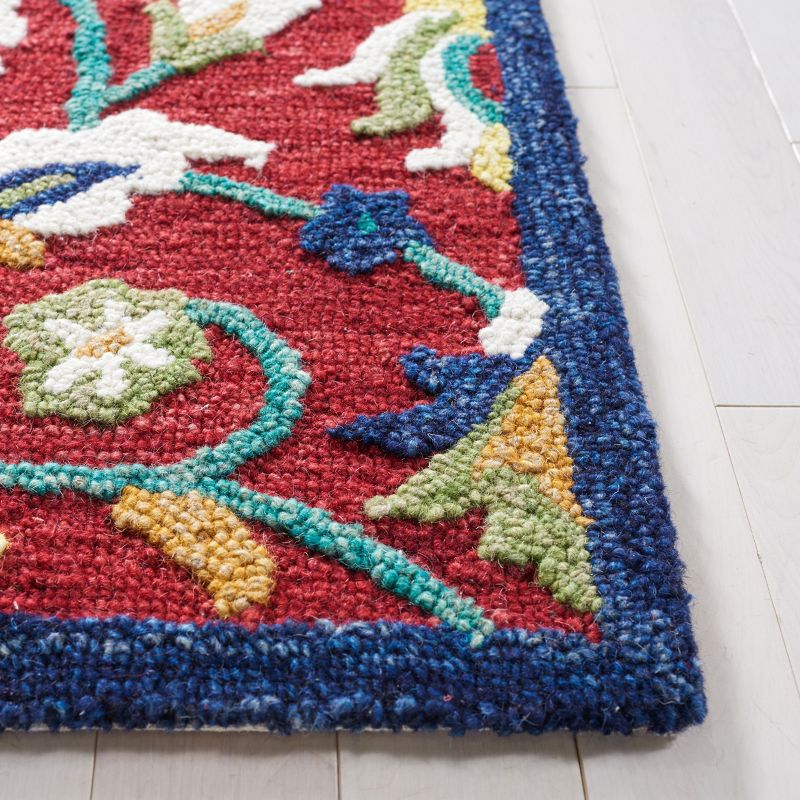 Blossom BLM562 Hand Tufted Area Rug - Red/Ivory - 8'x10' - Safavieh.