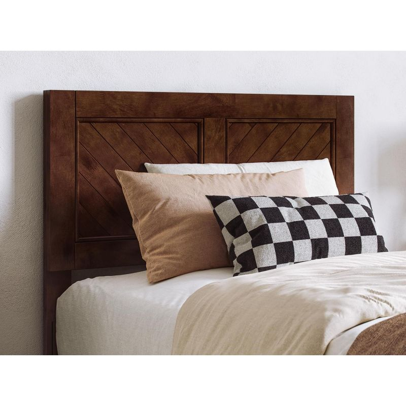 AFI Furnishings Berkshire Twin XL Solid Wood Low Profile Platform Bed in Walnut