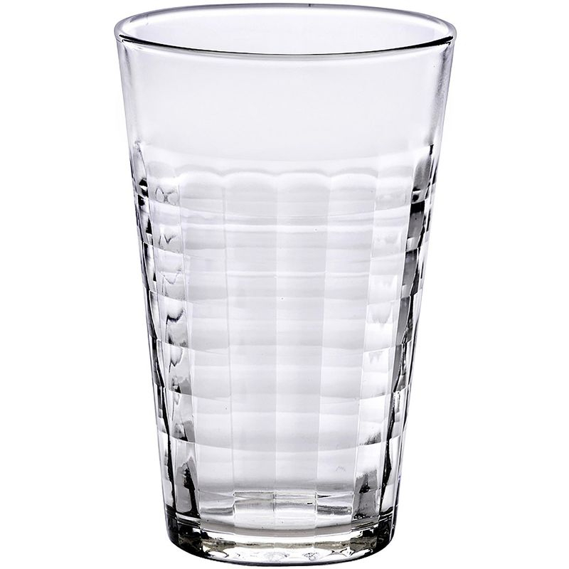 Duralex Prisme Clear Tumbler, Made in France, Set of 6, 17.625 ounce