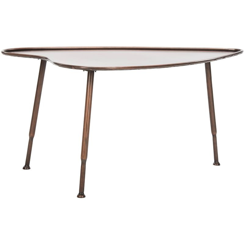 Tessa Heart Coffee Table- Antique Copper/Iron - Safavieh