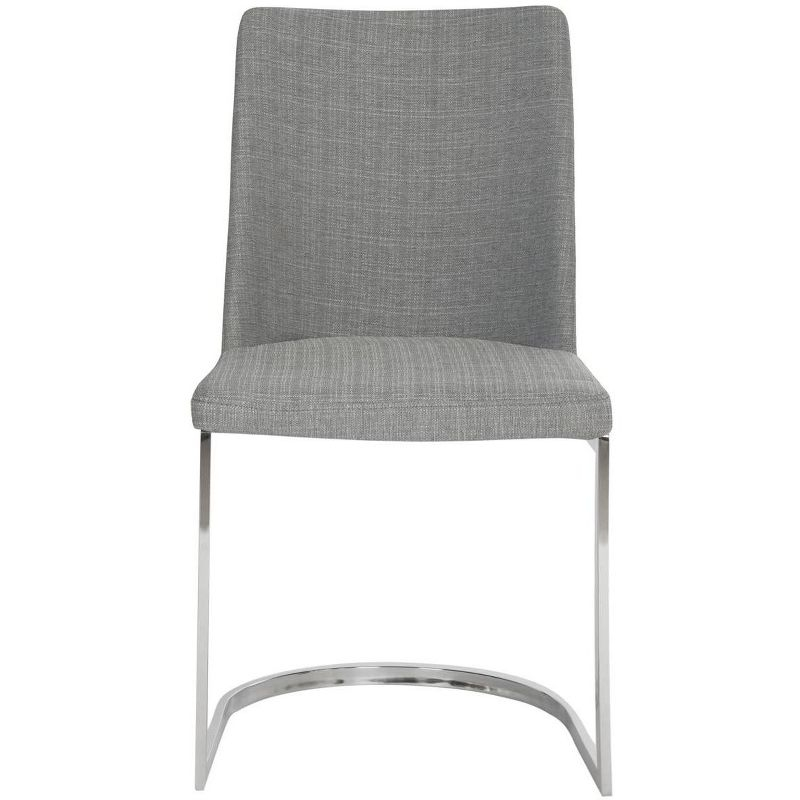 Parkston 18" H Linen Side Chair (Set of 2) - FOX2013 - Grey - Safavieh Couture