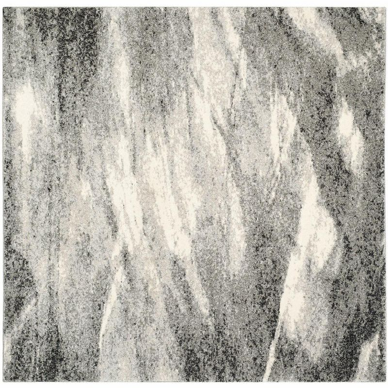 Retro RET2891 Power Loomed Indoor Area Rug - Grey/Ivory - 8'x8' - Safavieh.