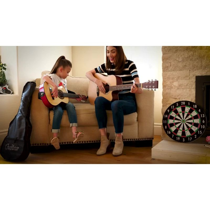 Best Choice Products 30in Kids Acoustic Guitar Beginner Starter Kit w/ Strap, Case, Strings - Pink