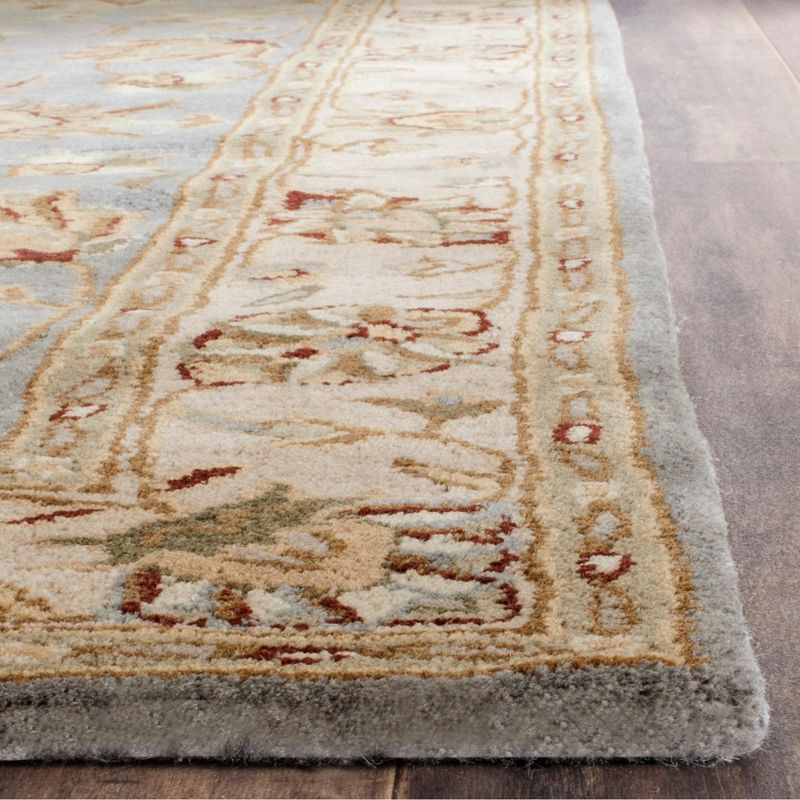Royalty ROY343 Hand Tufted Area Rug - Blue/Beige - 7'x7' - Safavieh.