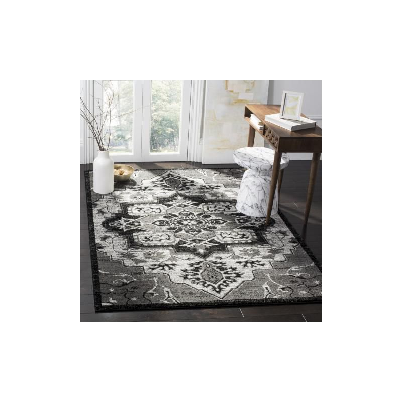 Vintage Hamadan VTH221 Power Loomed Indoor Accent Rug - Light Grey/Grey - 2'7"x5' - Safavieh