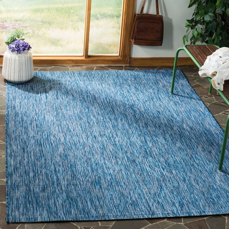 Courtyard CY8522 Power Loomed Indoor and Outdoor Area Rug - Navy/Navy - 8'x11' - Safavieh